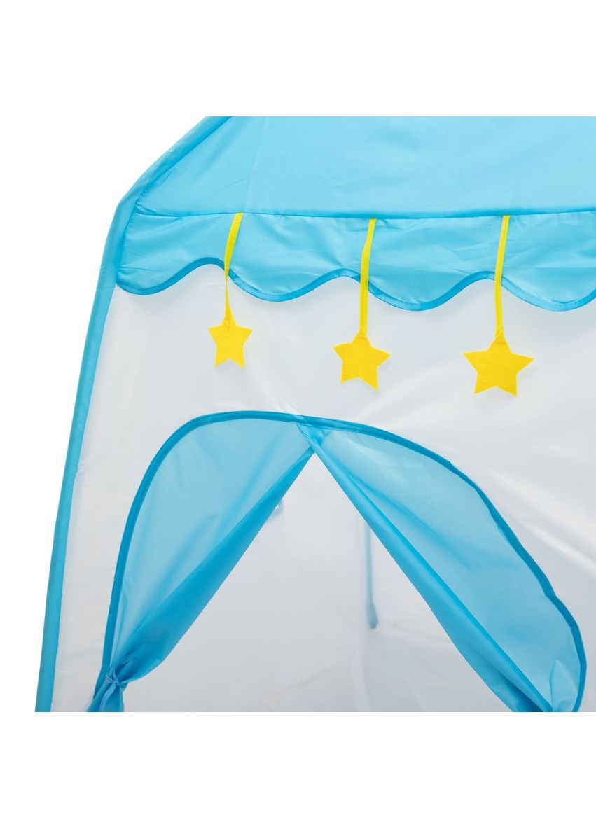 Детская игровая палатка домик для детей голубая 125х100х120 см палатка для игр и отдыха ProDobro (364190003)