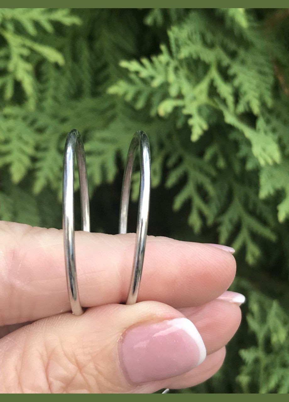 Серьги серебряные Кольца С00, 3 размер No Brand (316398222)