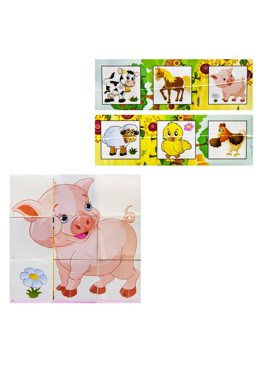 Кубики "Собери картинку: Домашние животные" Bamsic (321974517)