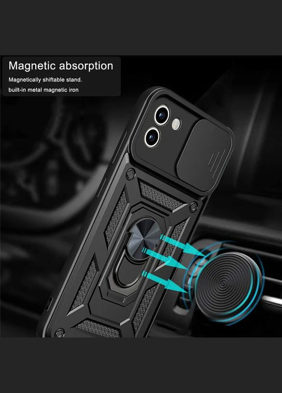 Ударостійкий чохол Camshield Serge Ring для Samsung Galaxy A03 Black No Brand (340063812)