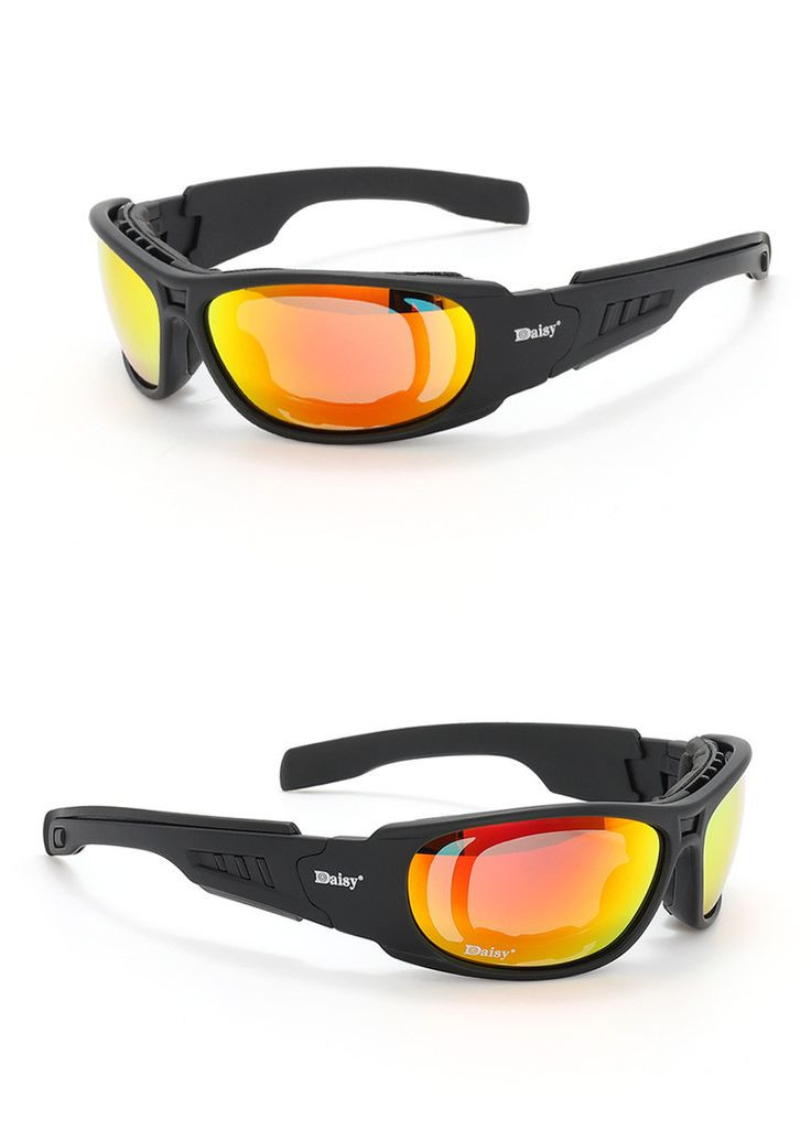 Захисні тактичні окуляри з поляризацією C6 Black + 4 комплекти лінз Daisy (329741360)