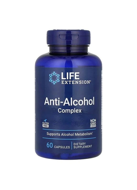 Антиалкогольний комплекс, Anti-Alcohol Complex,, 60 капсул Life Extension (322065784)