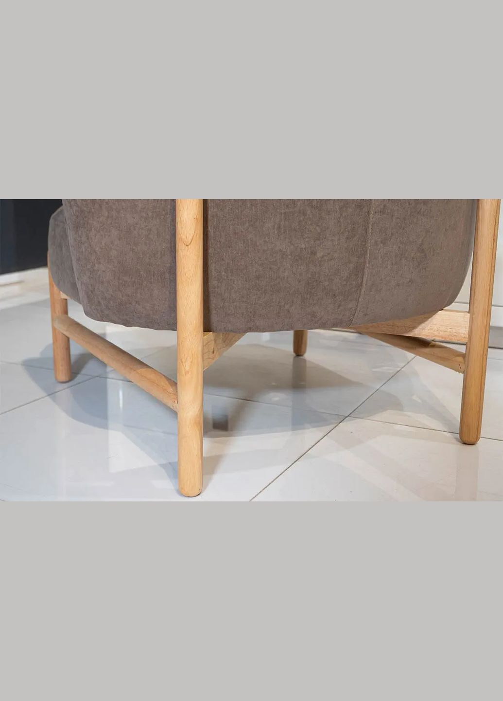 Крісло Вуді масив дерева сидіння тканина 830x820x790 синій Prestol (356683737)