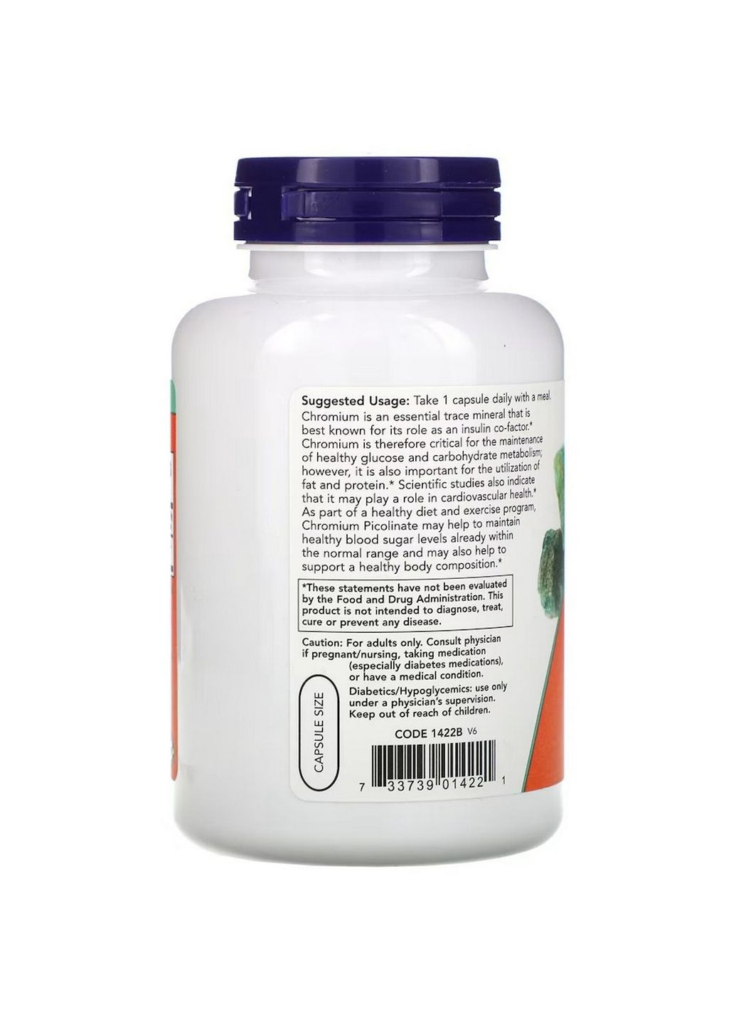 Вітаміни та мінерали Chromium Picolinate, 250 вегакапсул Now (294928027)