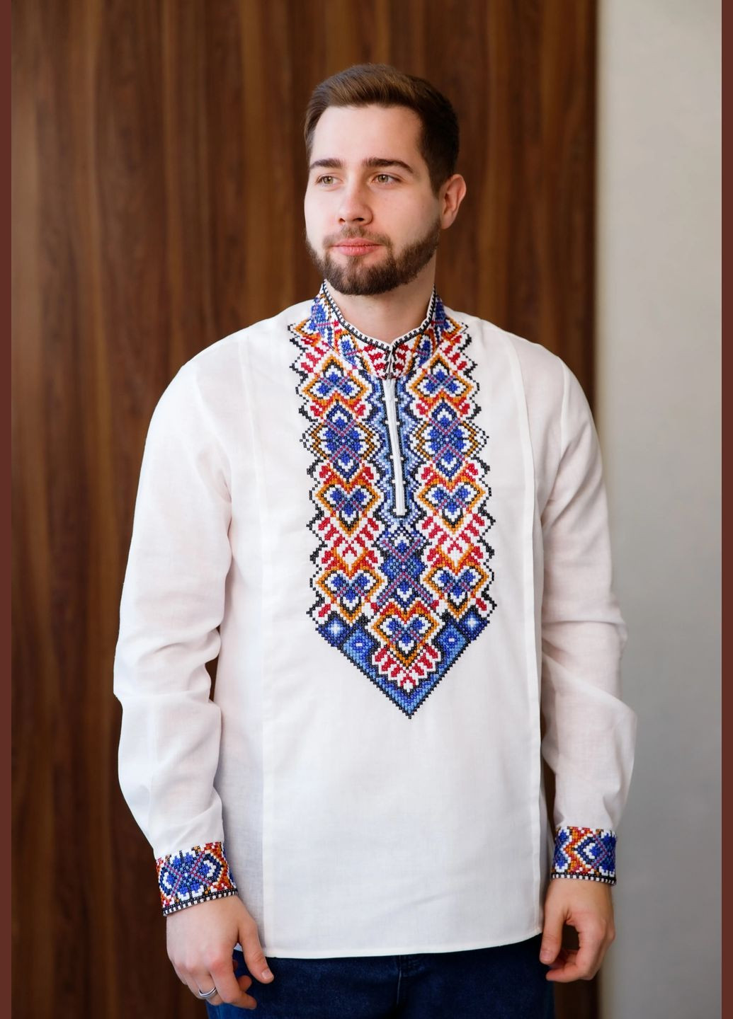 Біла чоловіча вишиванка мартин Galychanka (313035395)