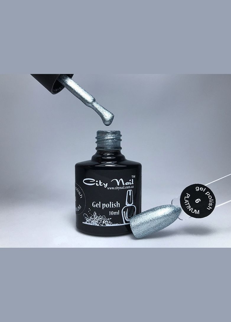 Гель лак PLATINUM № 6, 6мл City Nail (342376116)