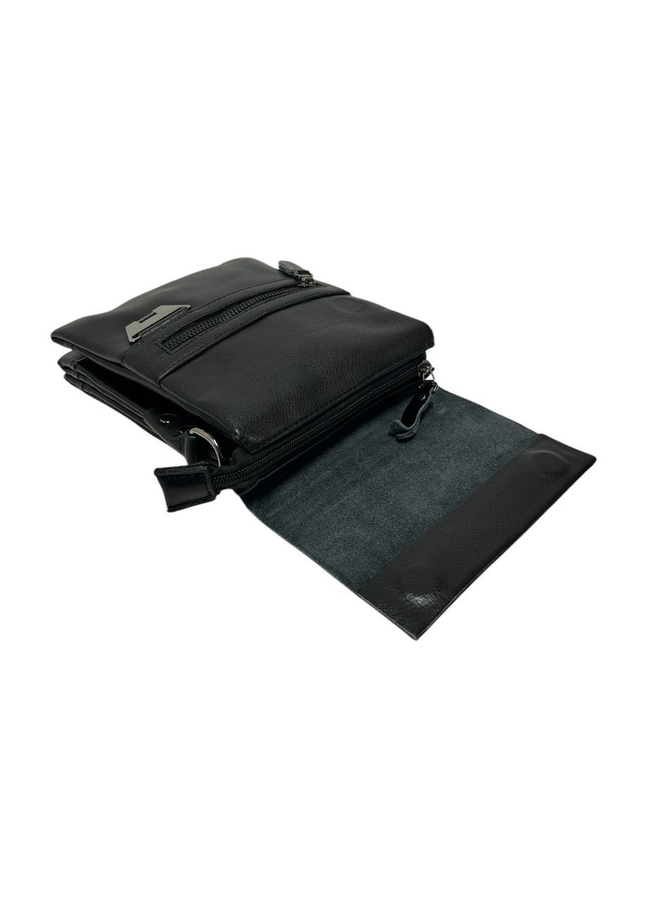Чоловіча сумка з еко-шкіри Fashion 5870-36 чорна 20,5 x 16,5 x 4 No Brand (371682448)
