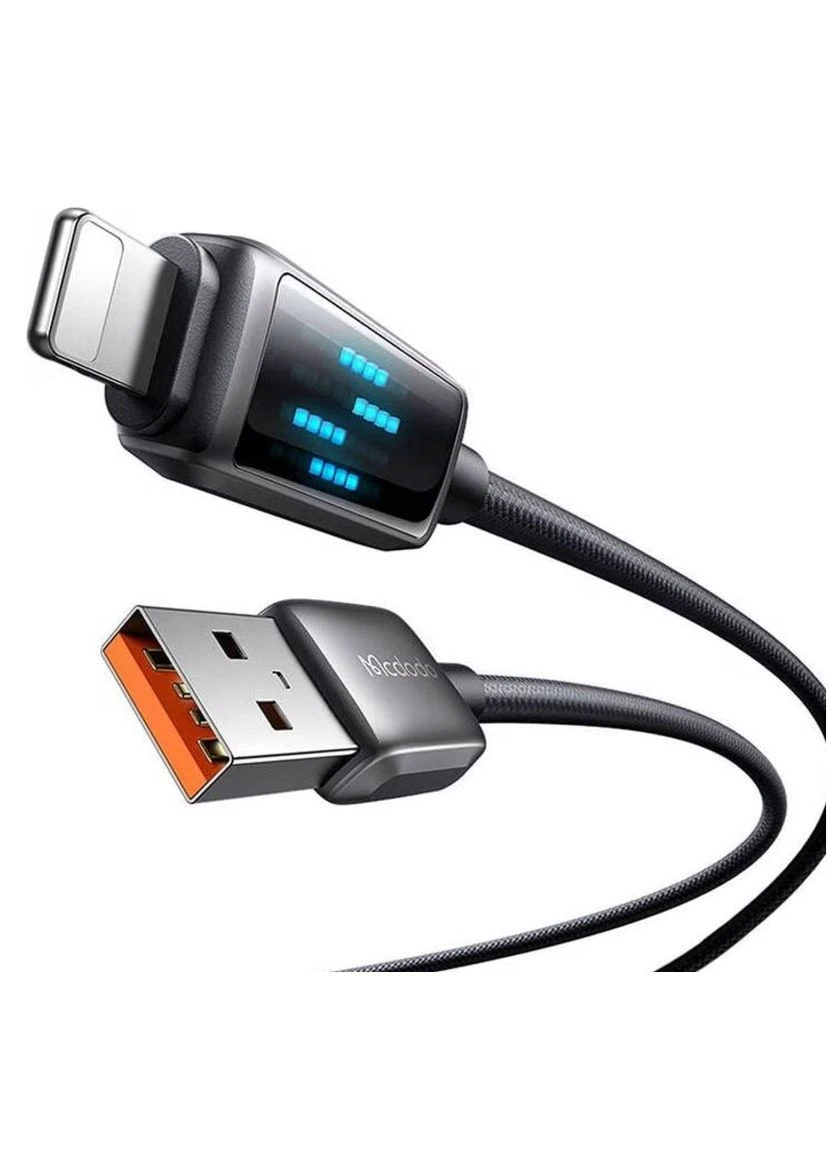 Кабель LED Display USBA to Lightning Data Cable 1.2m Black McDodo (308982815)