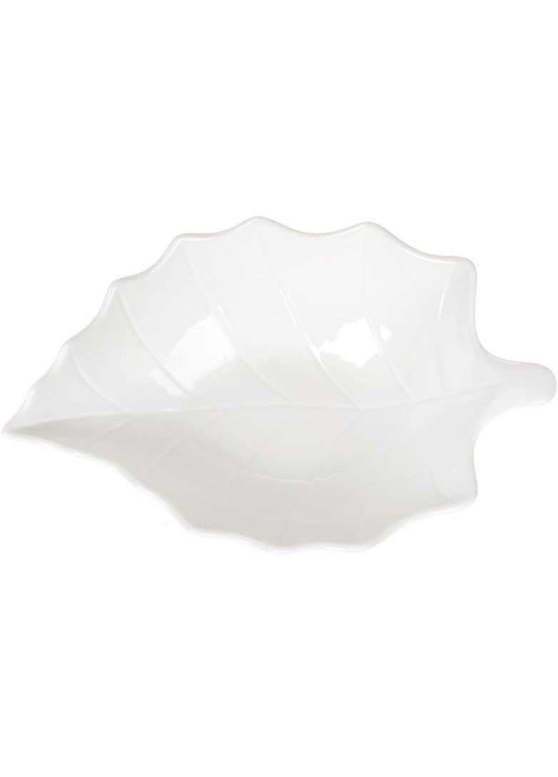 Набір 2 порцелянових салатників "White City Лист" 1200мл, біла порцеляна Bona (372173148)