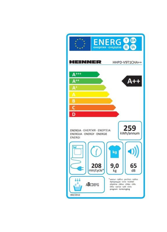 Сушильна машина HHPD-V9T1CHA++ HEINNER (309571022)