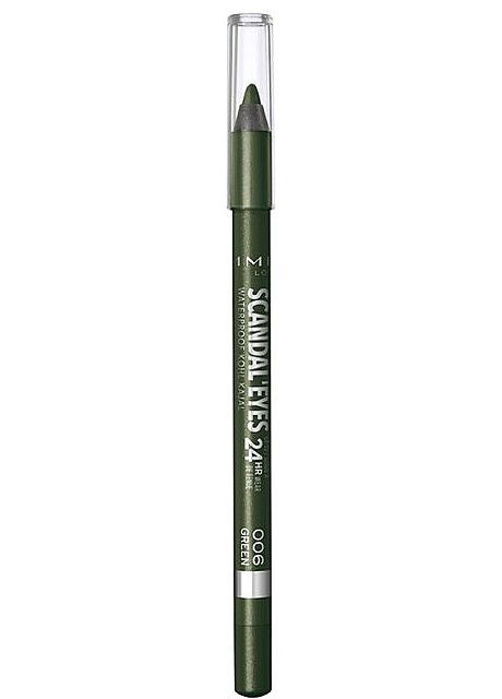 Водостойкий карандаш для век Scandal'Eyes 24HR Waterproof Kohl Kajal Eyeliner 006 - Green (2-974073) Rimmel (369795945)