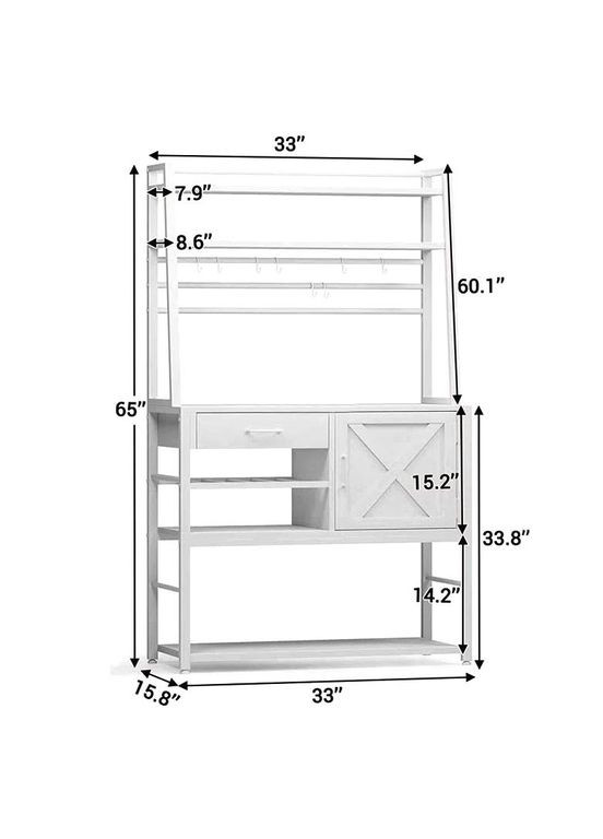 Стеллаж кухонный из дерева Рупер зефир (СТА-002720) No Brand (327867549)