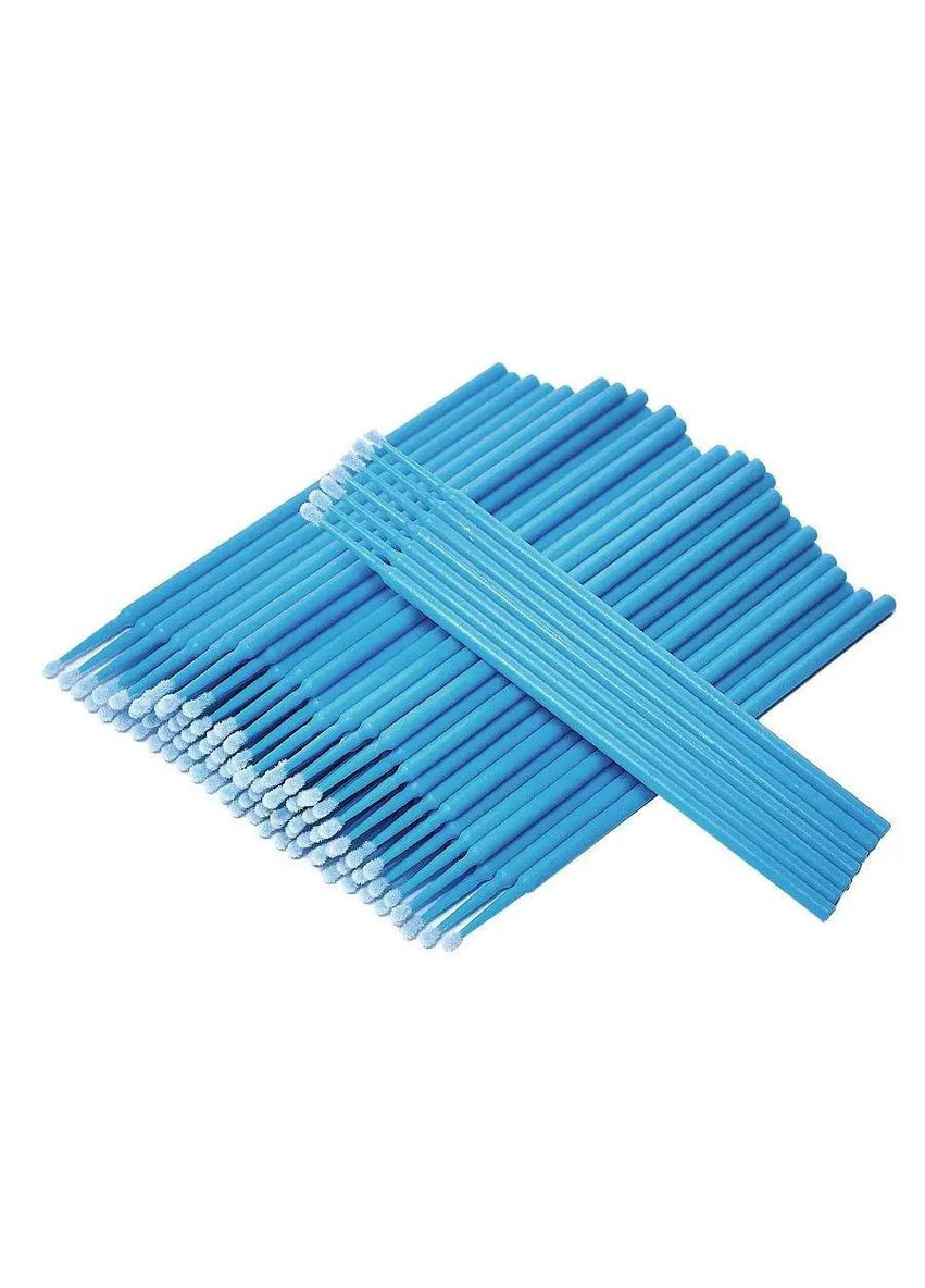 Микробраши для бровей и ресниц в тубусе Синие, размер L, 100 шт Plus-plus (352751776)