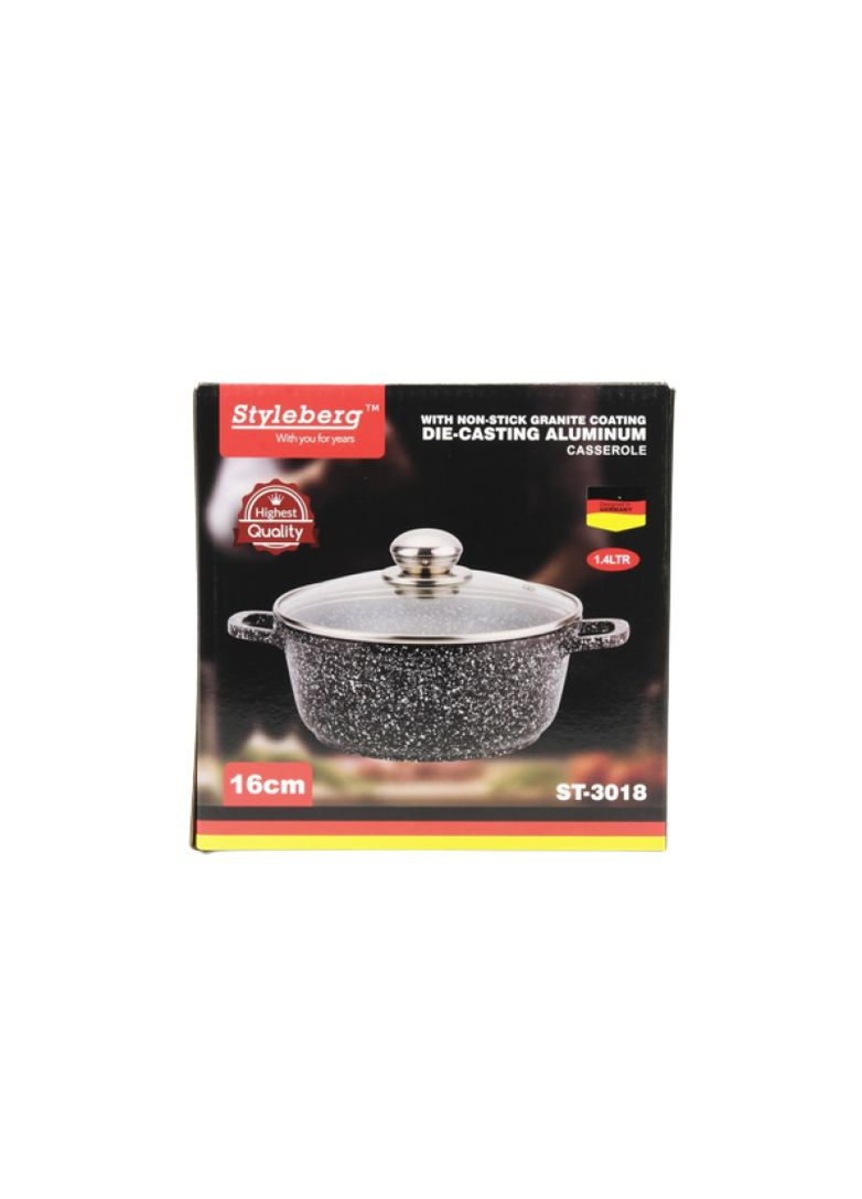 Каструля гранітна 1.4л Styleberg ST-3018 No Brand (300079474)
