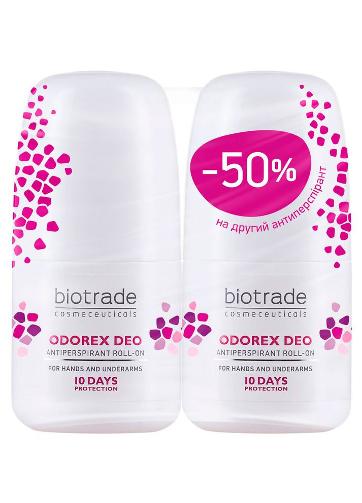 Дезодорант-антиперспірант Odorex Deo тривалої дії кульковий, 80 мл (2 шт. х 40 мл) Biotrade (328398764)