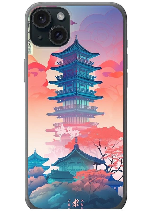 Силиконовый чехол 'Япония монастырь' для Endorphone Apple iPhone 15 Plus (278239501)