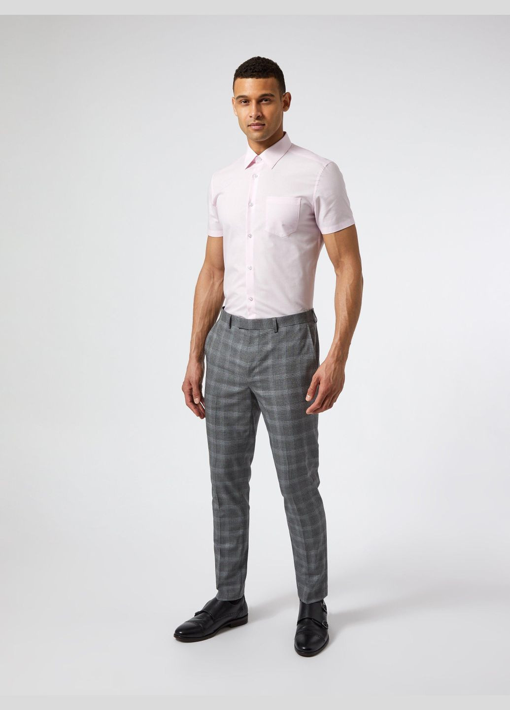 Сорочка Burton Pink Slim Fit Short Sleeve Easy Iron ABB01451 (300513538)