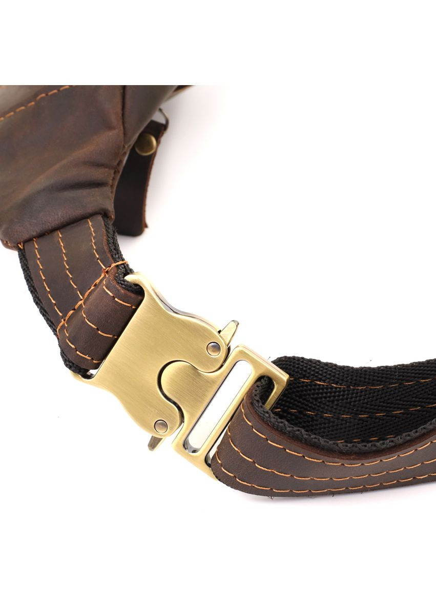 Зручна сумка-бананка для чоловіків із натуральної вінтажної шкіри 23121 Shvigel (332201409)