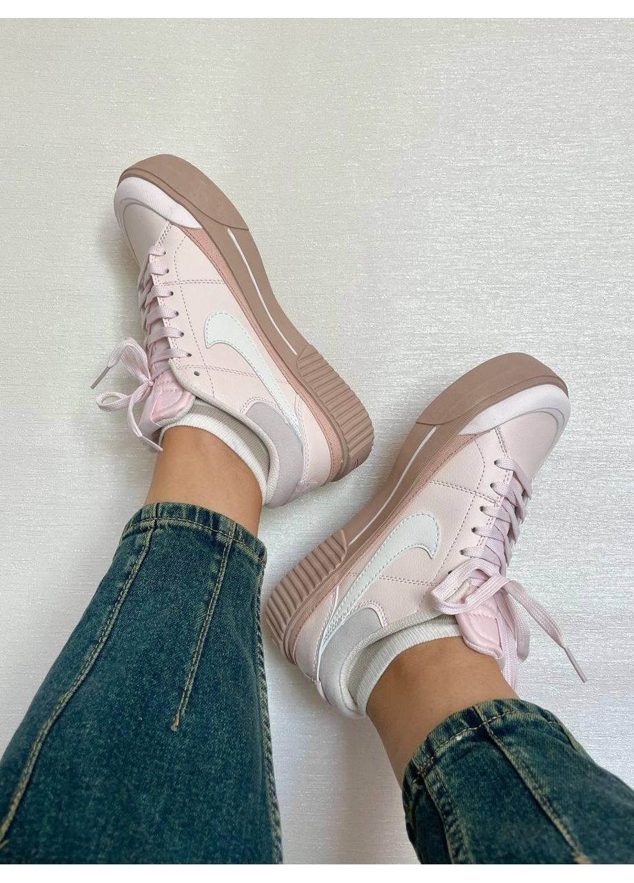 Розовые демисезонные кроссовки мужские nike court legacy lift pink найк коурт легаси No Brand