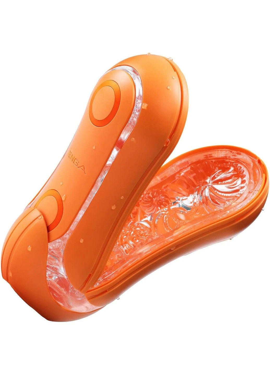 Мастурбатор Flip Orb — Sunset Orange, з можливістю зміни тиску та стимулювальними кульками всередині Tenga (315348111)