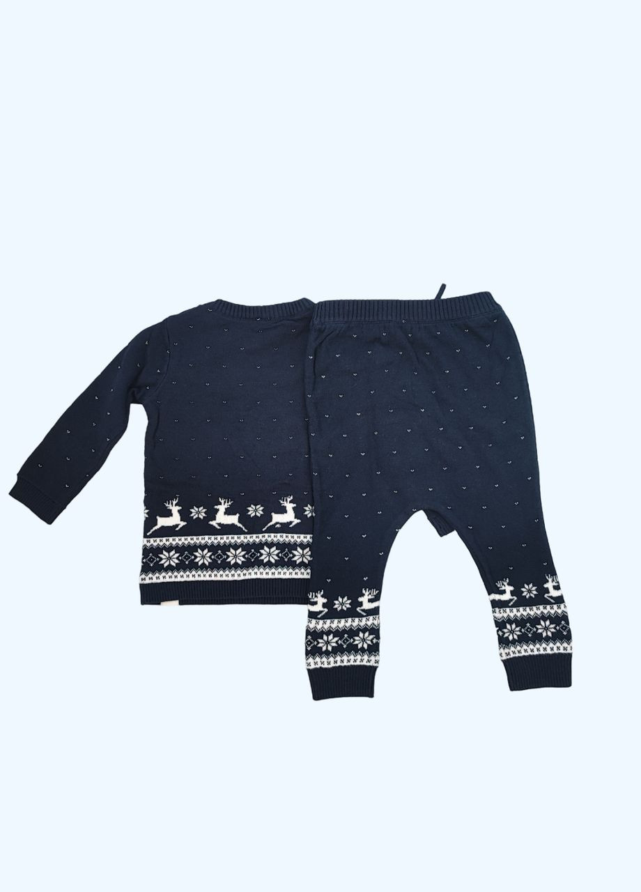 Темно-синий зимний новогодний костюм George