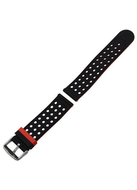 Двухсторонний ремешок с перфорацией для часов Samsung Gear S2 Classic (SM-R732 / SM-R735) - Black&Red Primo (262296253)