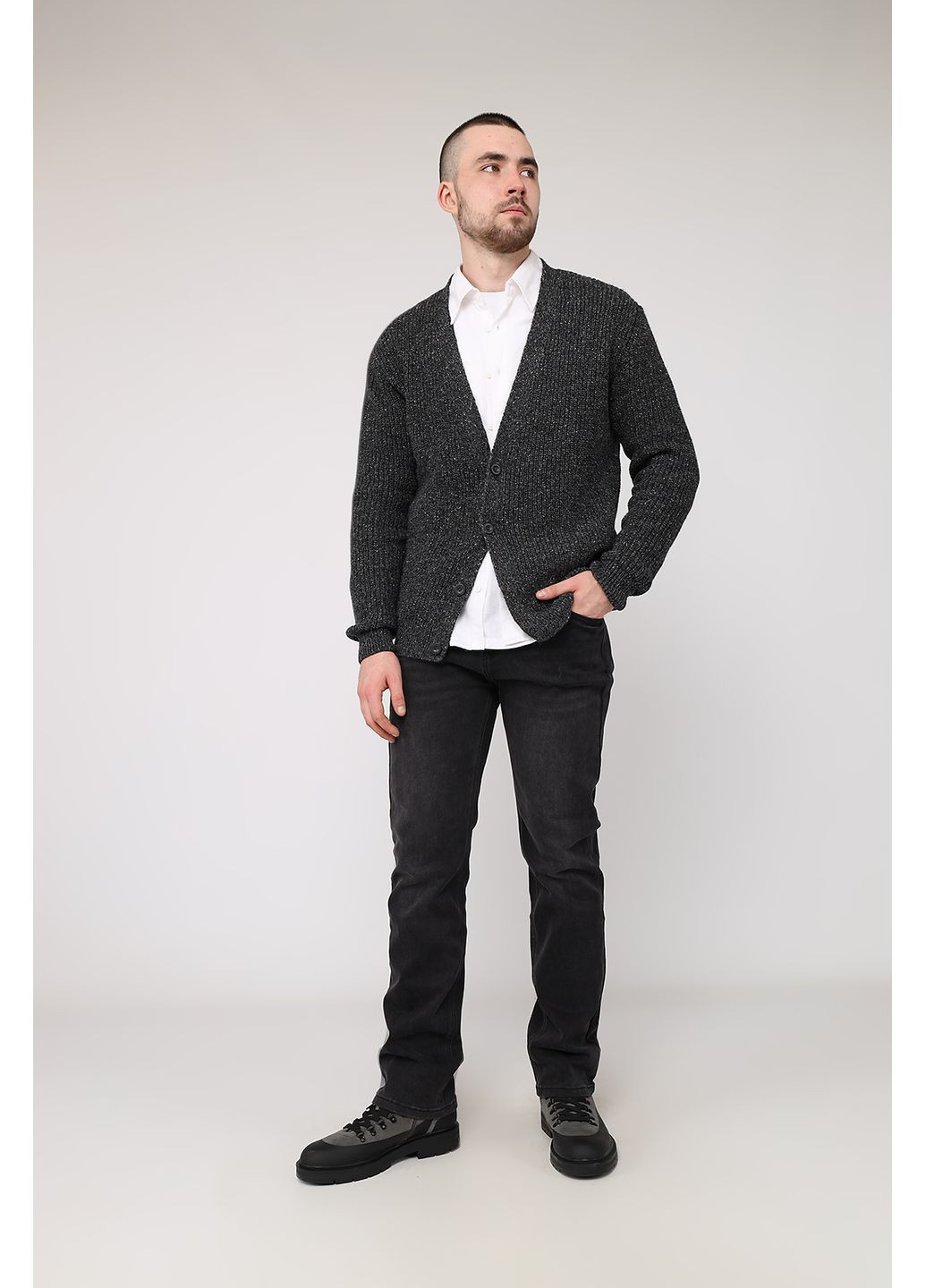 Кофта на пуговицах мужская цвет темно-серый CB-00283242 Yuki (366198097)