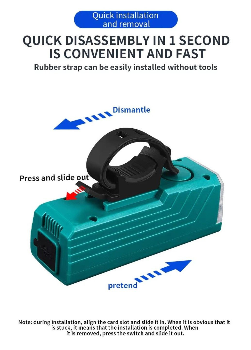 Фара передня FY-335 на кермо, чорна No Brand (359455884)