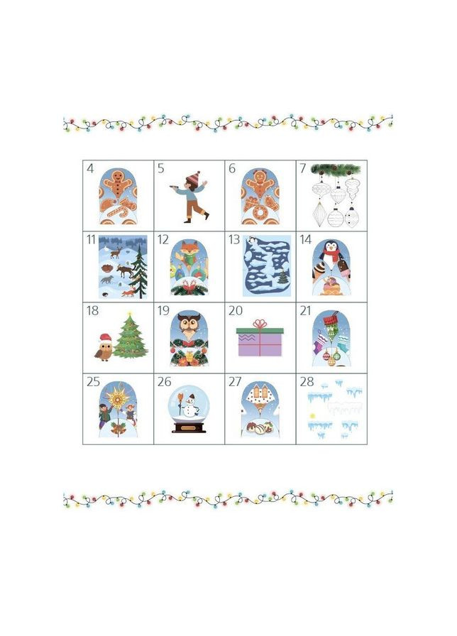 Адвент із саморобками та завданнями 3-4 роки АДВ008, 13 виробів та 18 завдань No Brand (368904585)