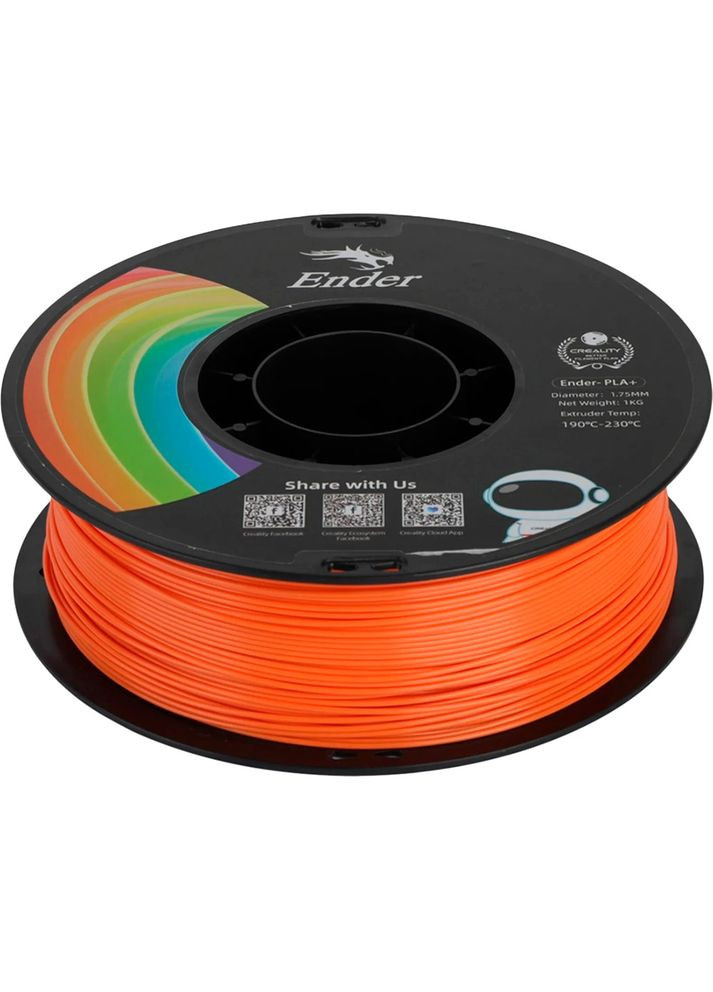 Пластик для 3D принтера PLA Plus 1кг 1.75мм Orange (3301010307) Creality (316552393)