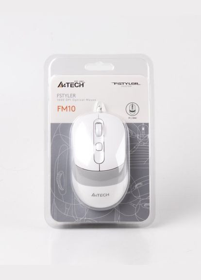 Мышка FM10 (White) Fstyler, USB, 1600 dpi, A4Tech (333824802)