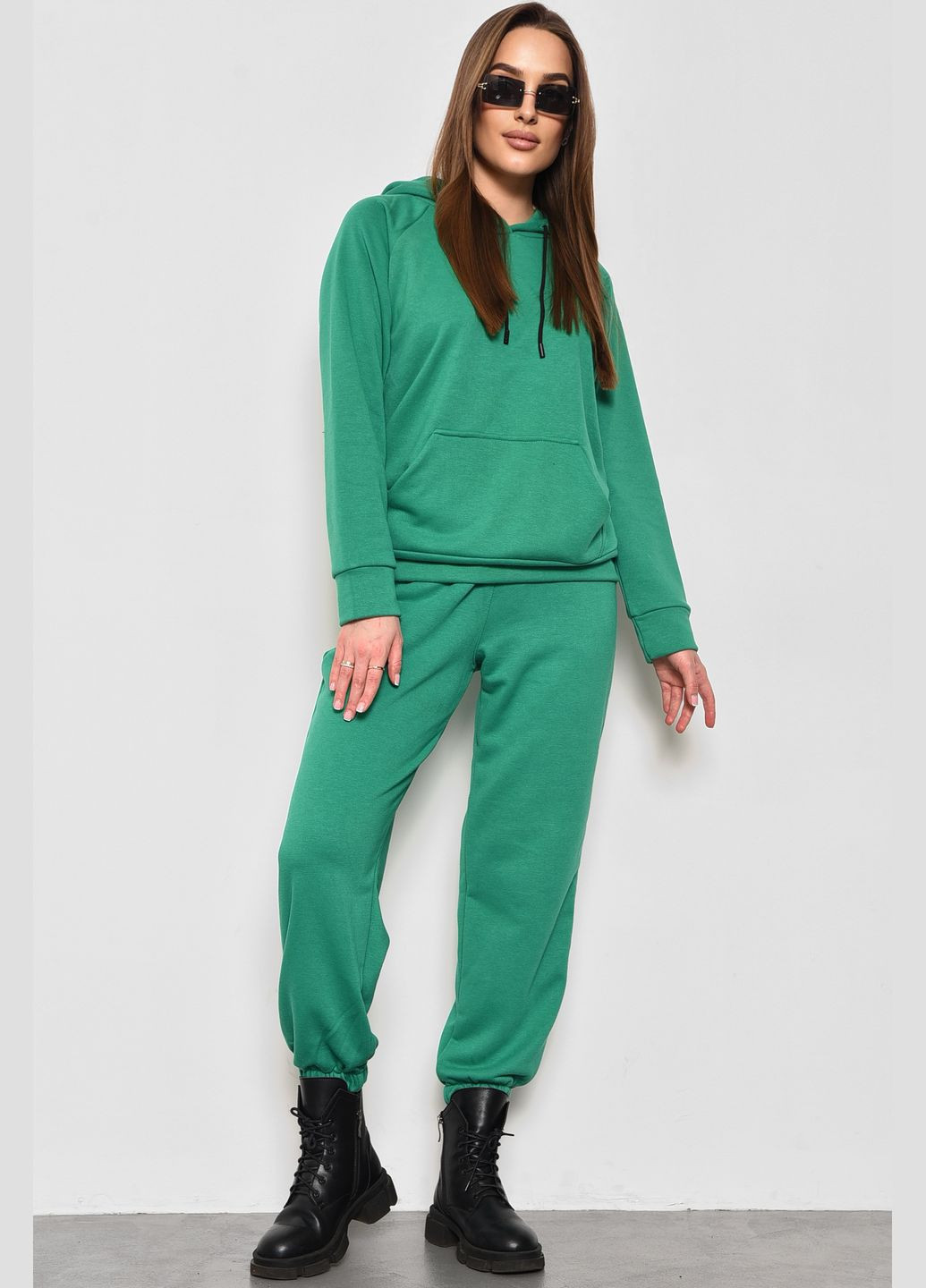 Спортивний костюм жіночий зеленого кольору Let's Shop (285692226)