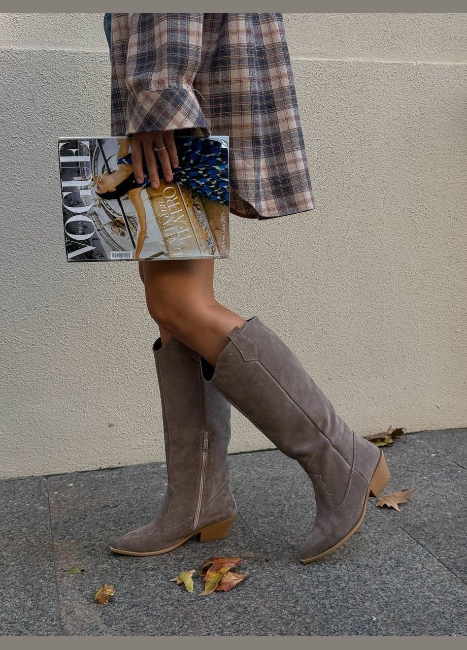 Осенние стильные женские козаки казаки No Brand