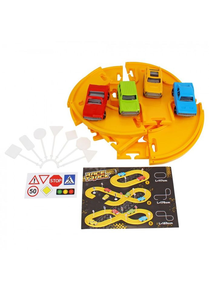 Детский игрушечный Автотрек 0747TXK 4 автомобиля No Brand (326839657)