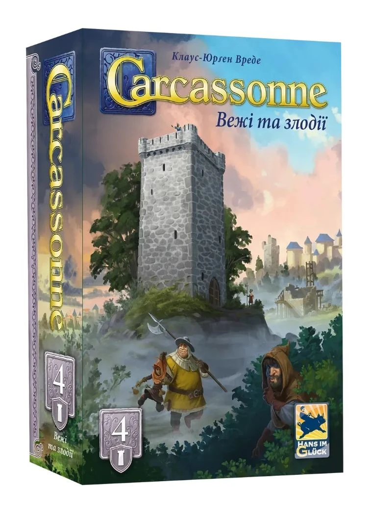 Настільна гра Каркасон. Доповнення №4 - Вежі та злодії (Carcassonne: Expansion 4 – Towers & Thieves) Feelindigo (365751542)