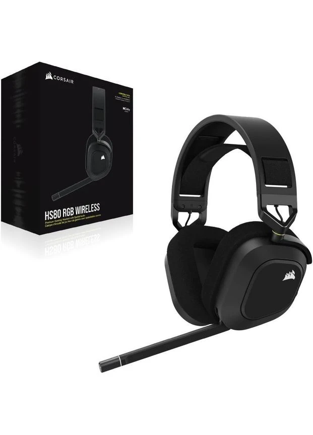 Ігрові навушники HS80 RGB Wireless Carbon (CA-9011235) [148144] Corsair (400890021)