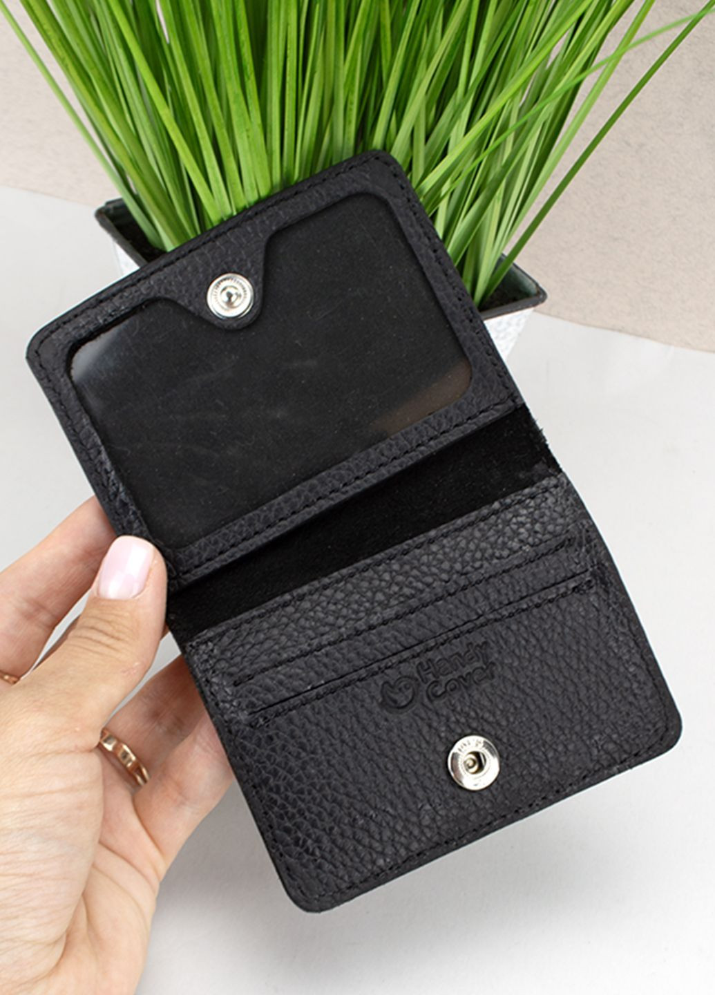 Подарунковий чоловічий набір №33 чорний флотар: обкладинка на паспорт та права HandyCover (302211524)