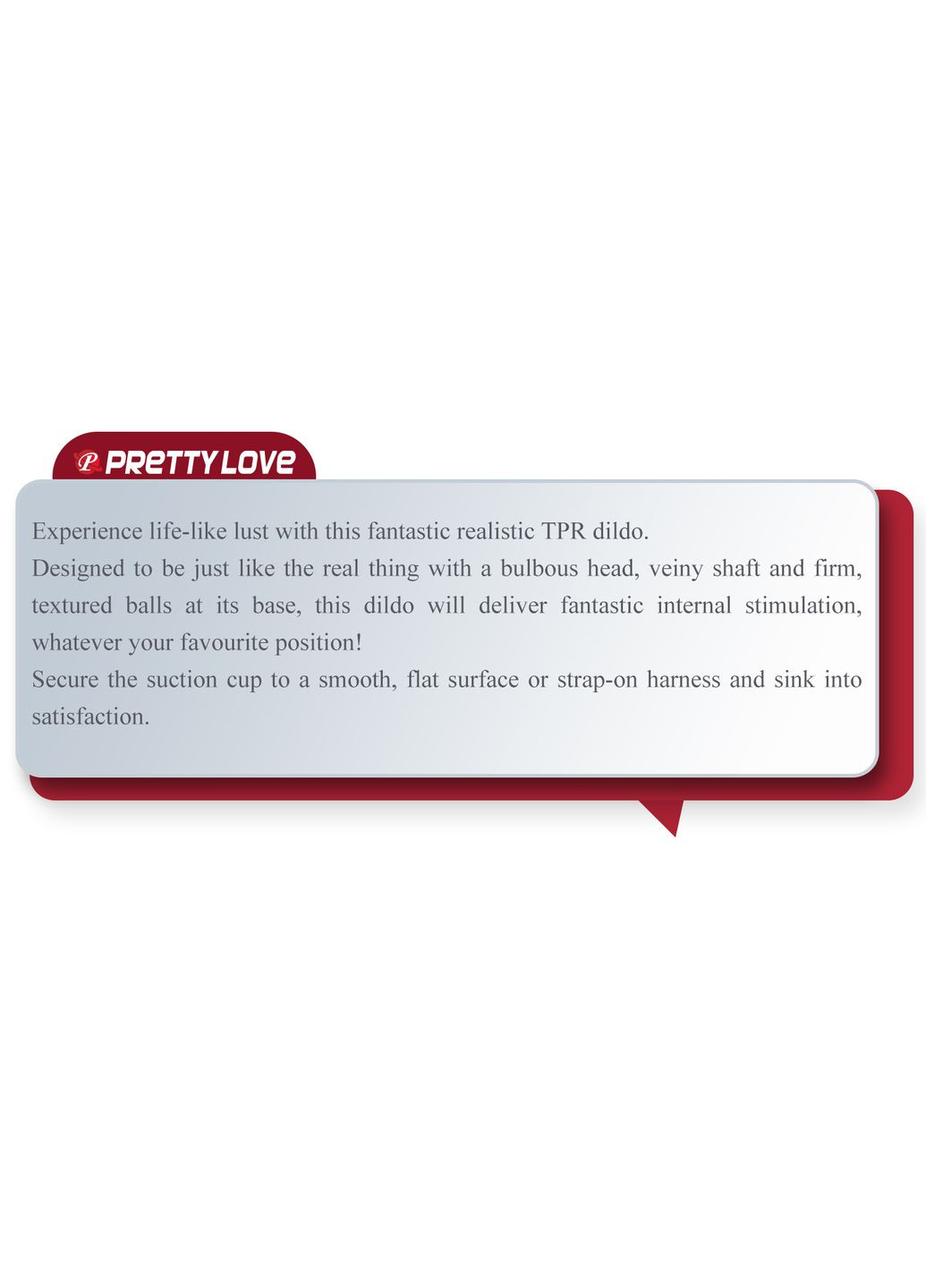 Фаллоимитатор протез реалистичный, эластичный, светлый беж, 13 см Pretty Love (361670293)