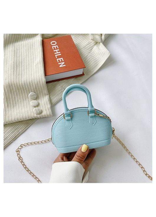 Детская маленькая сумка 10447 кросс-боди на цепочке голубая No Brand (314455206)