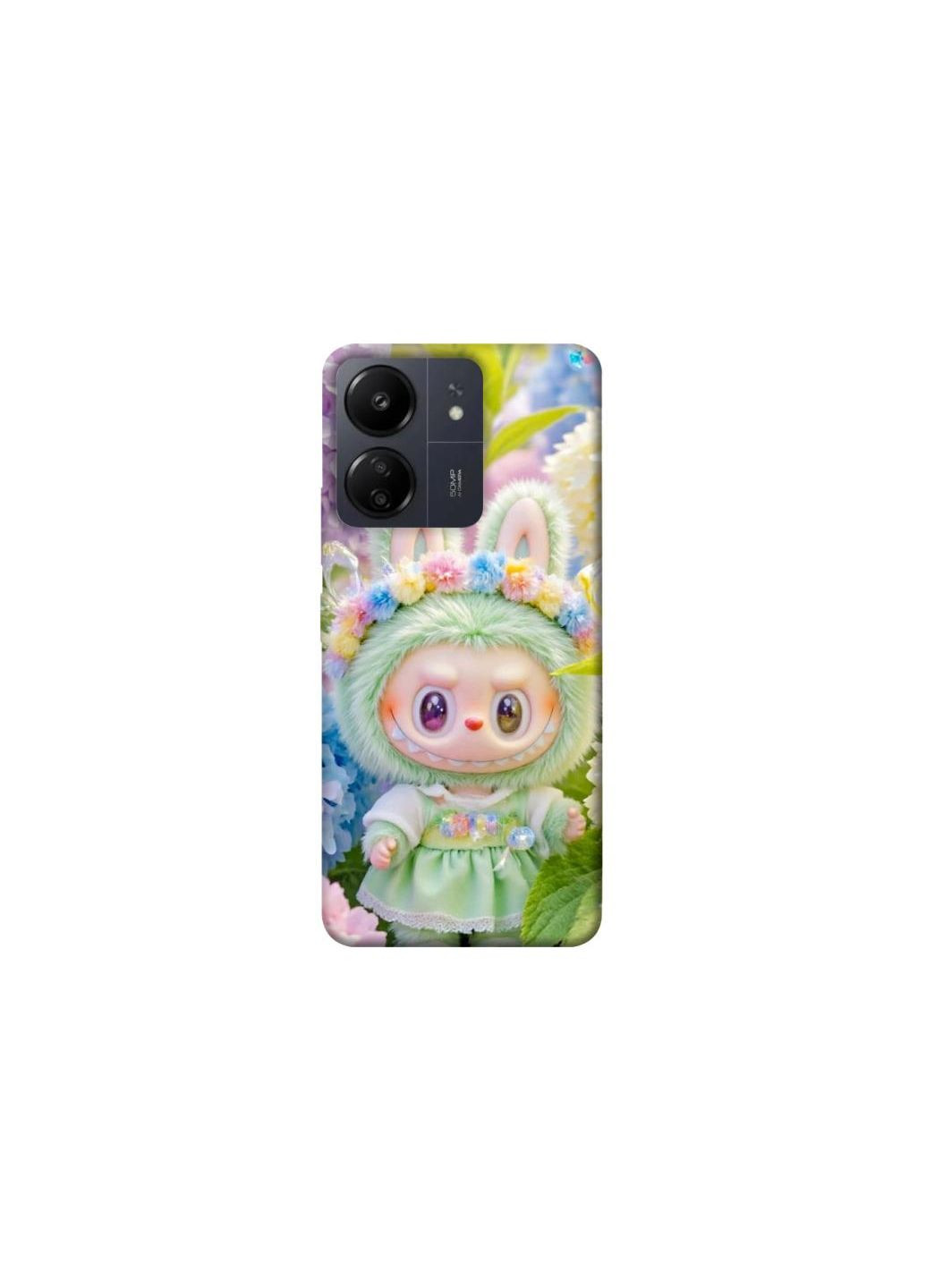 Чохол на Xiaomi Redmi 13C Labubu & Flowers ver.2 Frontalka (354676644)