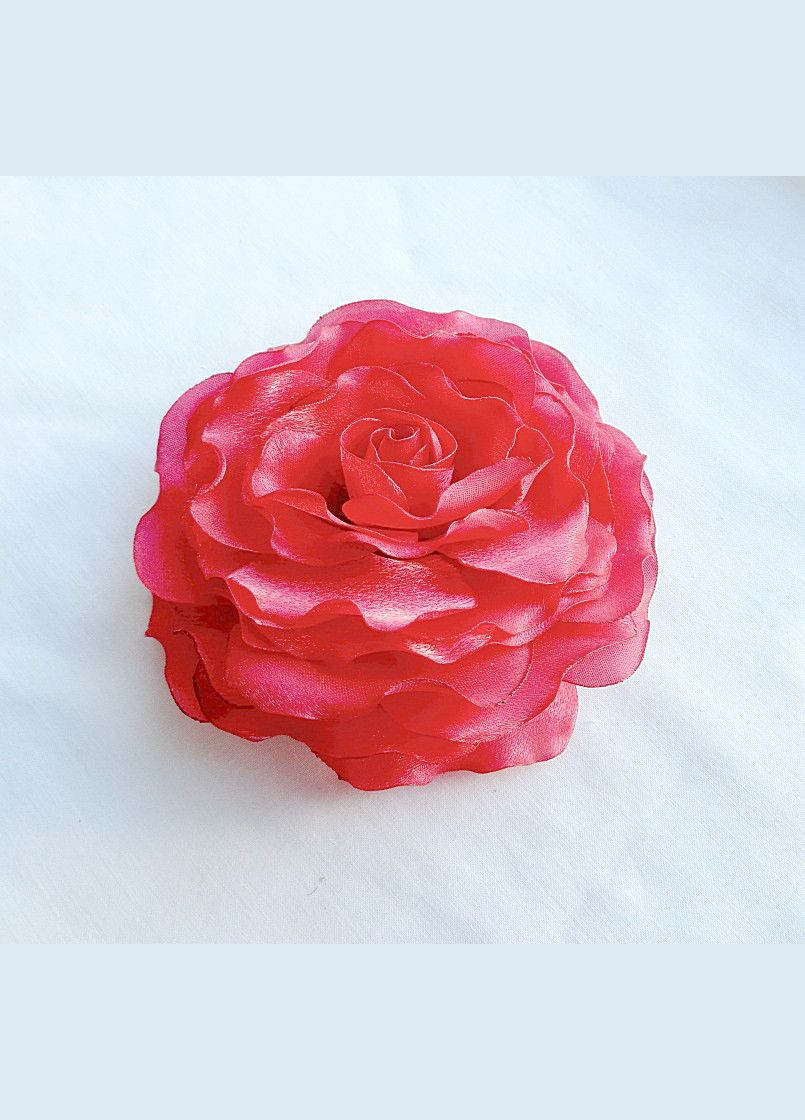 Брошь из ткани ручной работы "Аврора роза" No Brand (349842412)