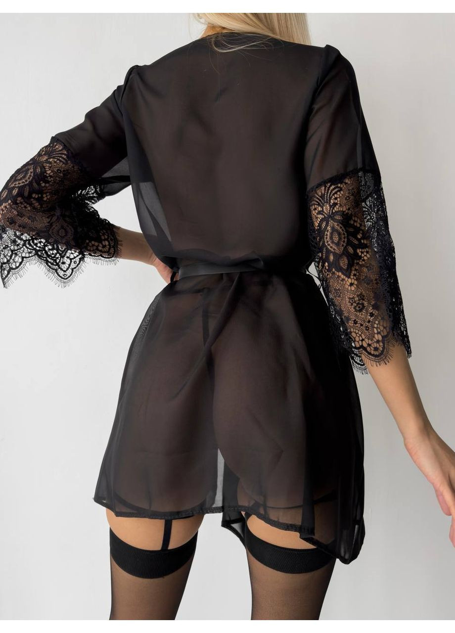 Полупрозрачный халат с кружевом Vakko (360984272)