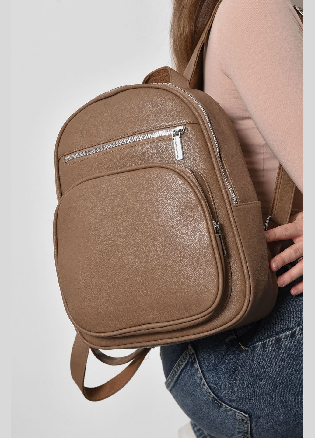 Рюкзак женский коричневого цвета Let's Shop (278761229)
