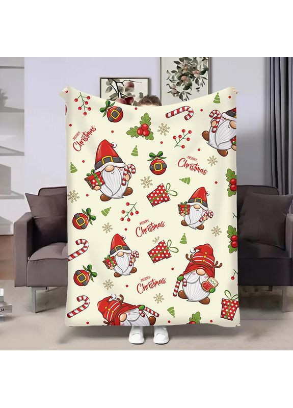 Плед 3D новорічний Патерн Санти 13607 135х160 см FlexDress (369014182)