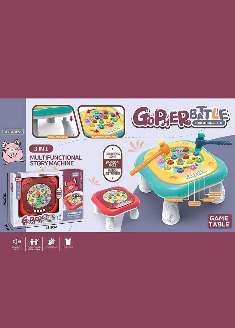 Стукалка 8636 (24) 2 кольори, на батарейках, мелодії, підсвічування, в коробці No Brand (324618116)