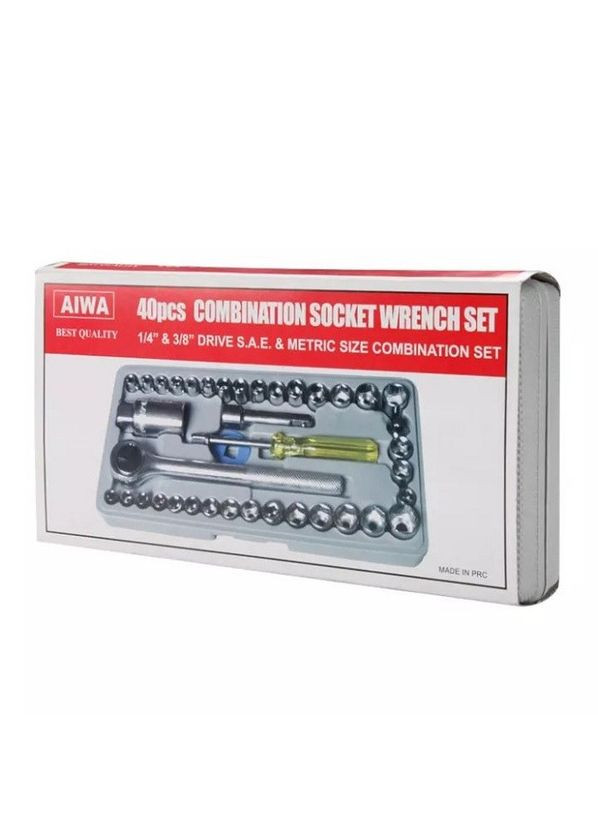 Набір торцевих головок Aiwa з тріскачкою, 40 шт. No Brand (279390510)