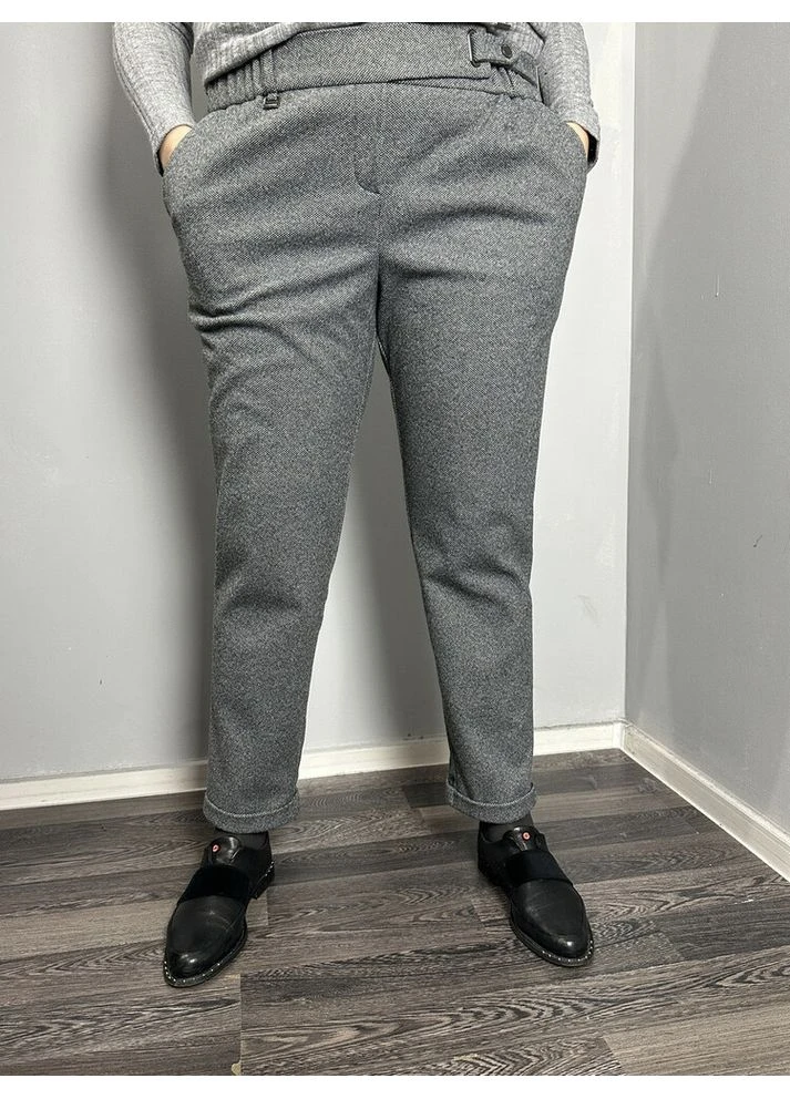 Женские тёплые твидовые зауженные брюки J.LONDON MKJL1090110-1 Modna KAZKA (336932072)