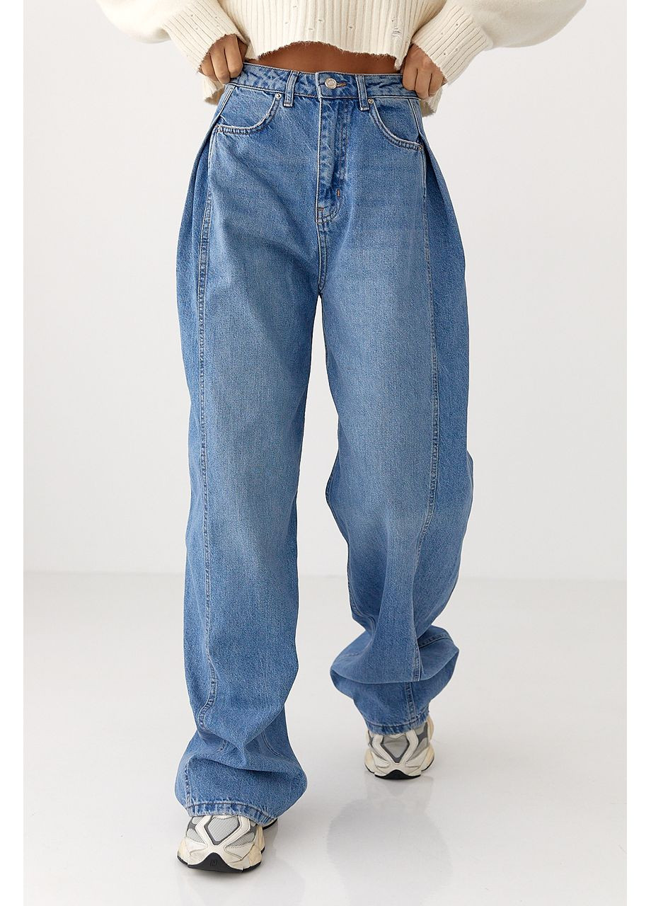 Сині широкі джинси Baggy Lurex - (362115951)