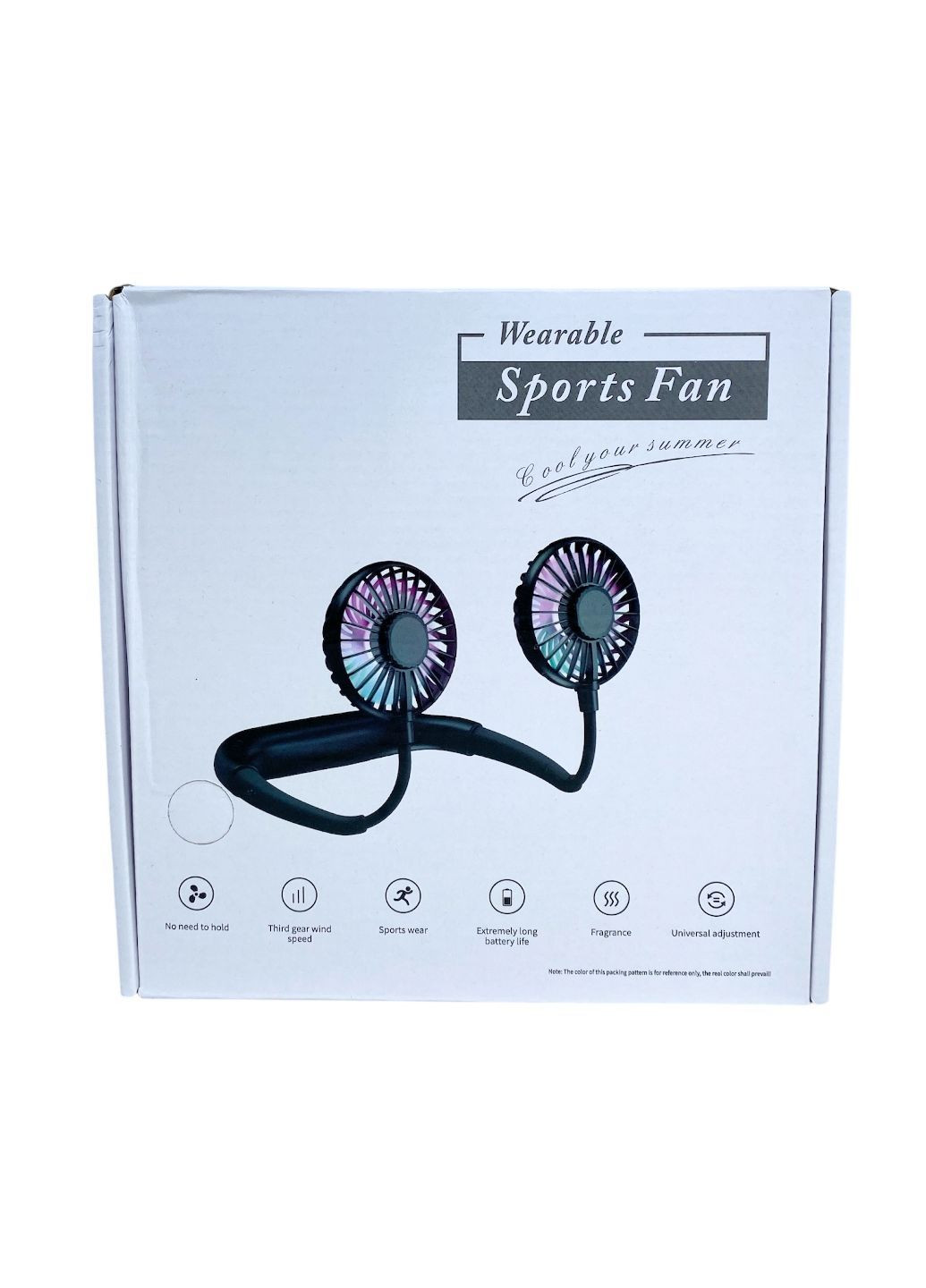 Вентилятор на акумуляторі подвійний на шию портативний зарядка від USВ чорний Sports Necklace Fan No Brand (335821228)