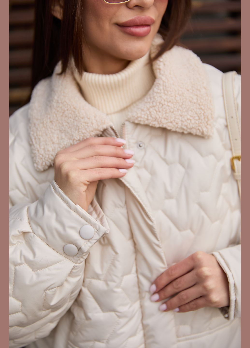 Молочная демисезонная куртка MN